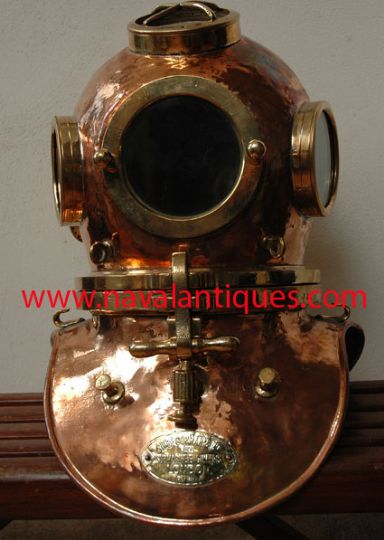 Antique dive helmets